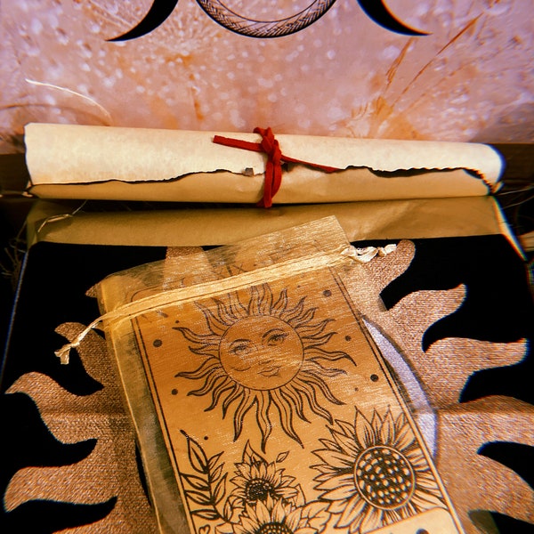 Lammas  Sabbat Box for Celebrating the Harvest with the Magickal Items and Tools for your Altar, Spell work, Ritual Tools and Divination!