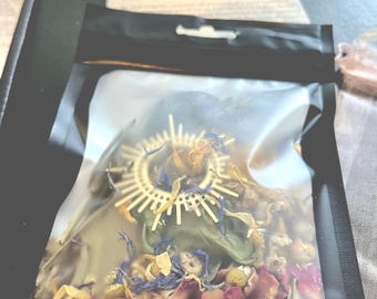 Ritual Bath Blend: Manifestation Talisman with Sunburst Charm