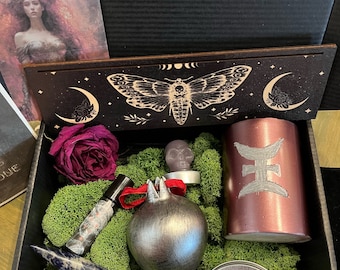 Persephone Ritual Box, Dark Goddess Altar Decor, Divination Tools
