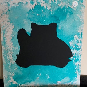 Snorlax Silhouette Painting