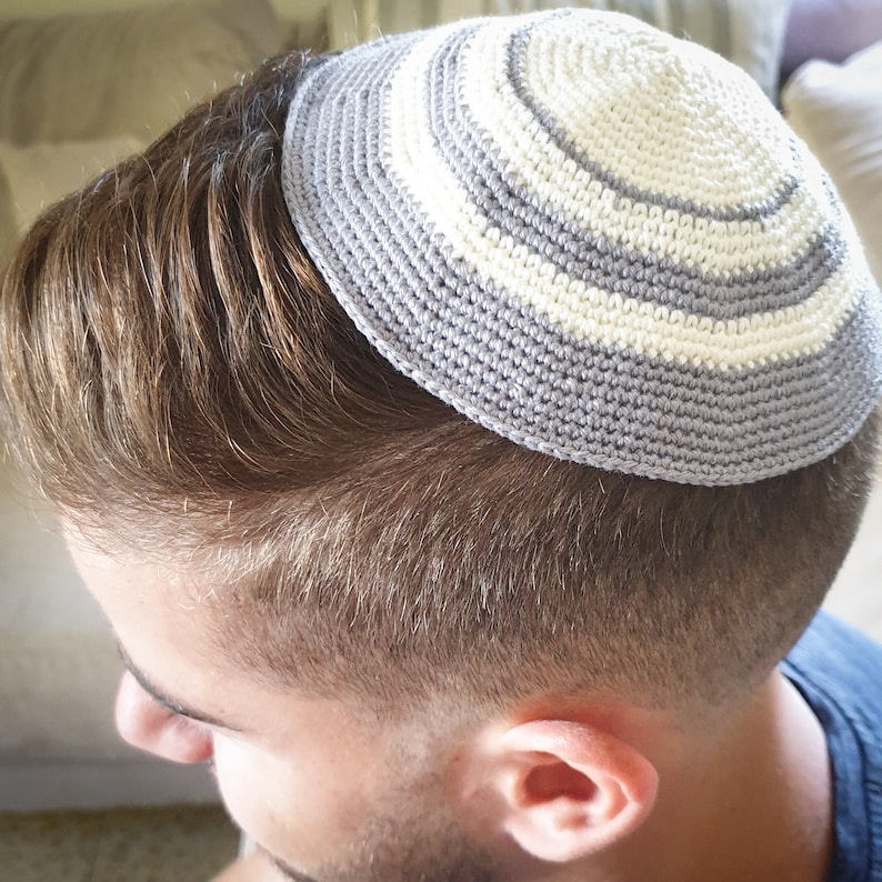 gray felt klipped kippah gray felt klipped kippah