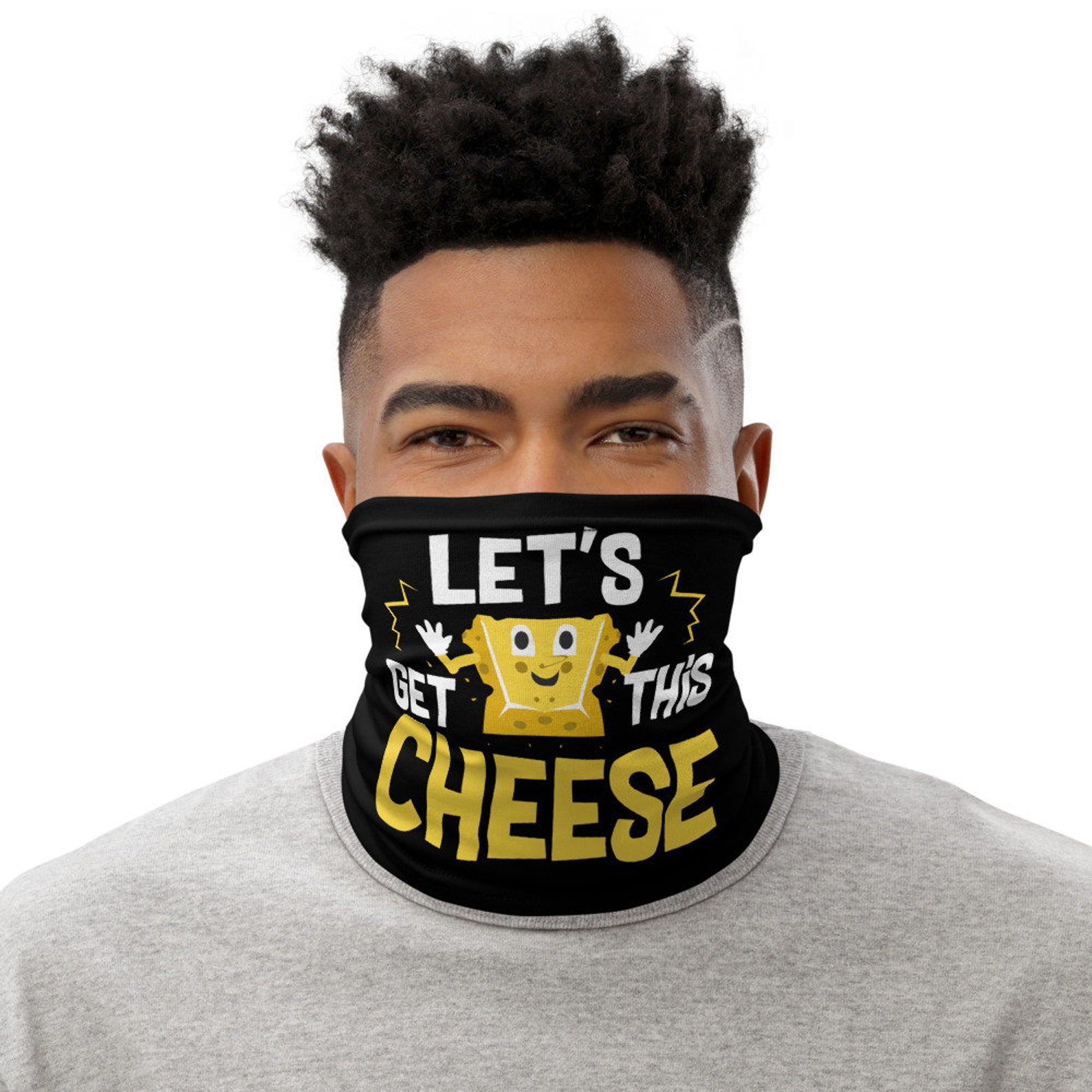 Let's Get This Cheese Neck Gaiter Face Mask Protector Etsy
