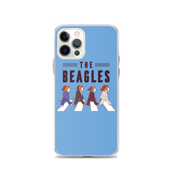 The Beagles iPhone Case Gift - Funny Parody Street Crosswalk Tough Phone Protection - 7, 8, Plus, SE, X, XS, XR, 11, 12, Mini, Pro, Pro Max