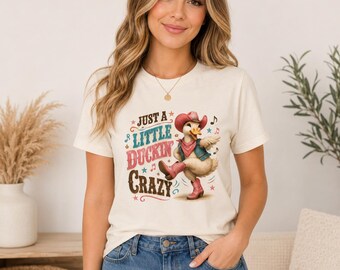 Dancing Duck Western Graphic Tee, Country Line Dancing Shirt, Cowgirl Farm Girl Apparel