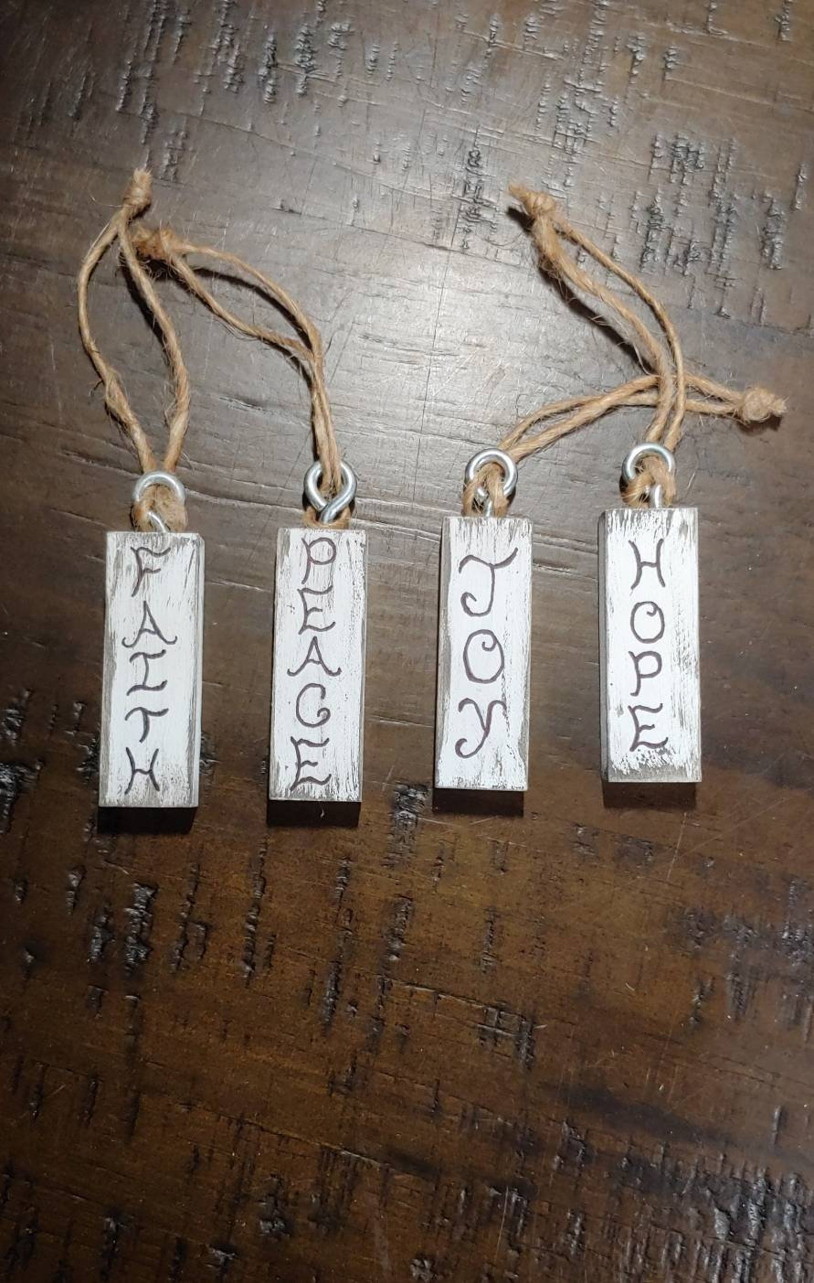 Word Block Ornaments Jenga Blocks Etsy