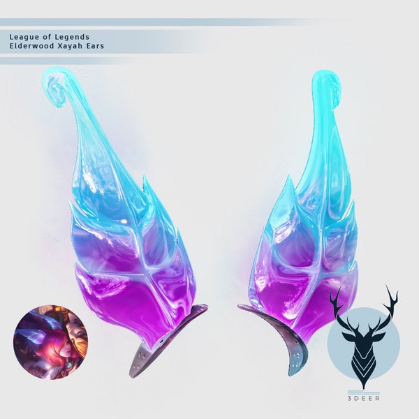 League of Legends Elderwood Xayah Ears stl file Digital Item