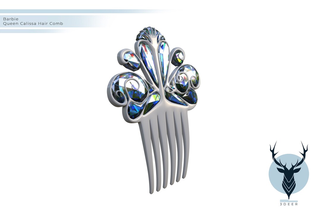 Digital File Barbie Inspired Mermaid Tale Queen Calissa Changing of the Tides Ceremony Hair Comb Etsy