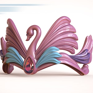 Barbie inspired redesigned Swan Lake Crown Digital File,3D Printable file for 3D Printers