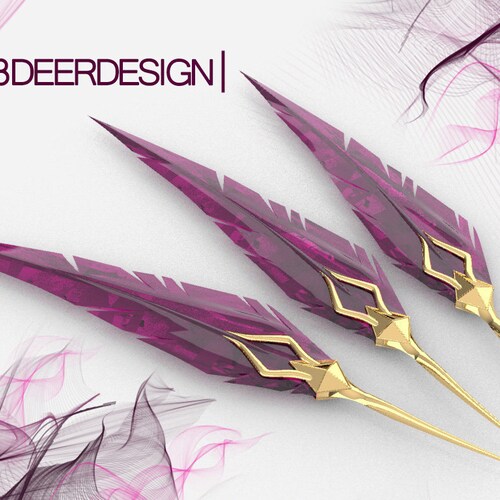 Star Guardian Xayah Feather Blades/dagger Stl. File 3D Etsy Canada