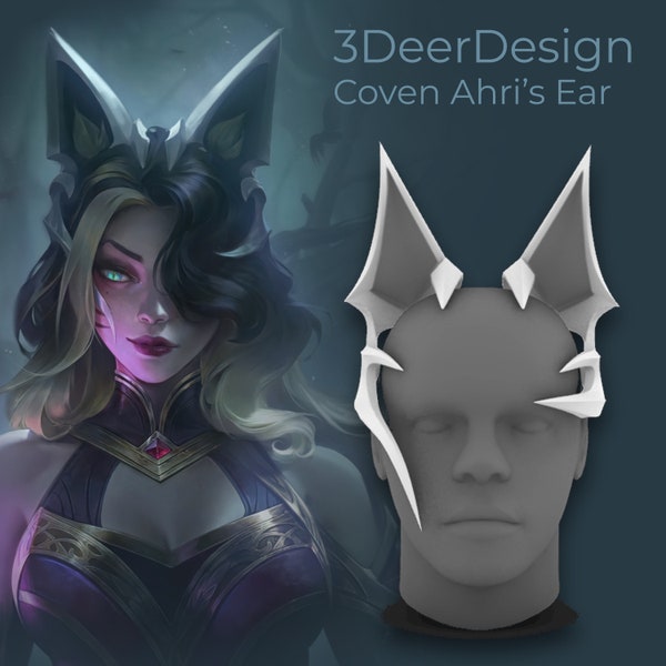 Coven Ahri Ear 3D imprimable fichier/fichier Stl produit numérique