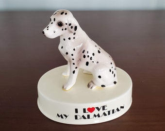 Dalmatian Dog Figurine, Vintage Animal Figurines, Vintage Ceramic Figurine, I love my Dalmatian, I love my Dog, Dalmatian Gift, Puppy Figure