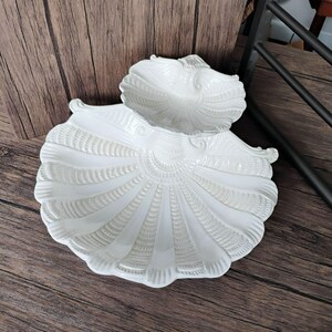 Lenox Butler's Pantry 2-Tier Shell Serving Platter, Vintage White Ceramic Centerpiece