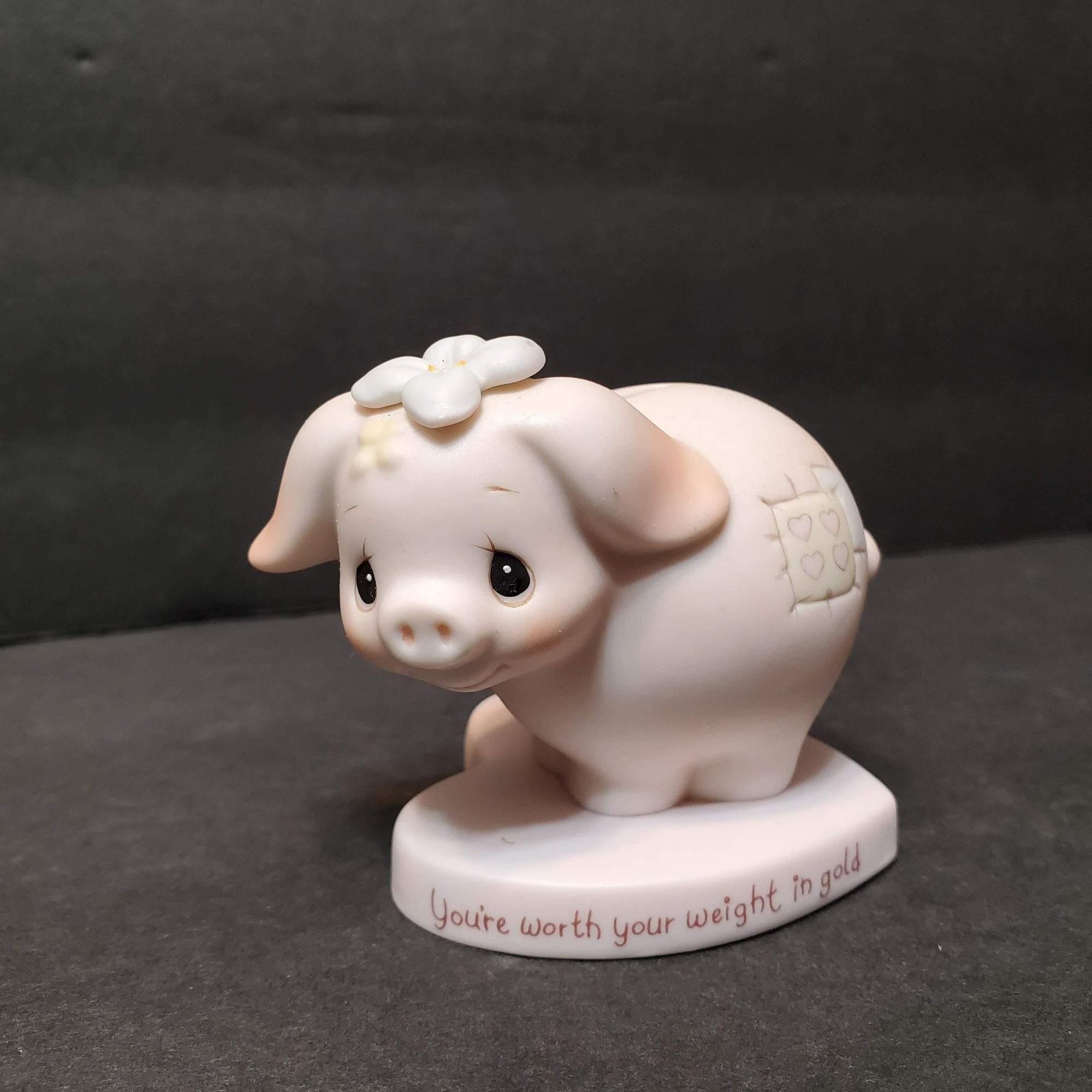 Precious Moments, Pig Figurine, You're Worth Your Weight in Gold, 1982, E-9282 - Etsy Precious Moments, Pig Figurine, You're Worth Your Weight in Gold, 1982, E-9282 - Etsy