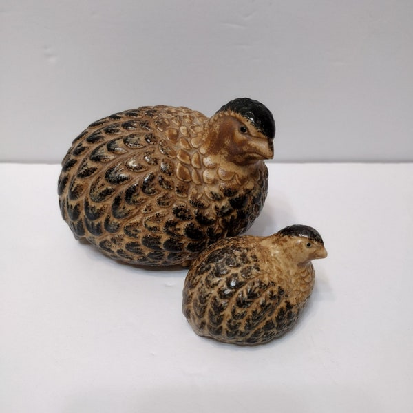 Ceramic Quail Figurines Etsy