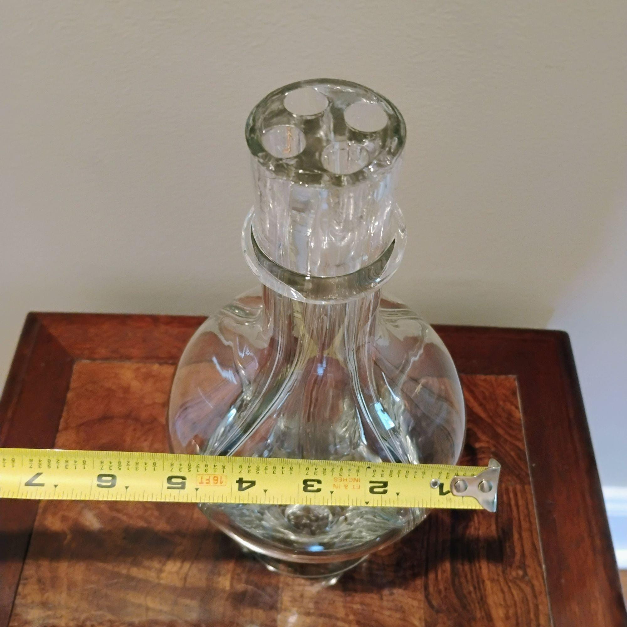 工芸品 MCM Decanter MCM Vintage Glass Decanter With Multi-spout Top, Four Chamber