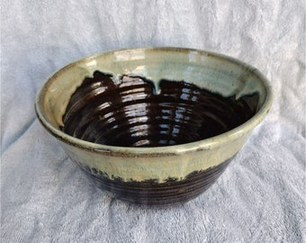 Dina Wilde-Ramsing Pottery, Large Studio Ceramic Bowl, Hand Crafted Pottery, Signed, 1980s, Wilde-Ramsing, Art Pottery, Studio Pottery