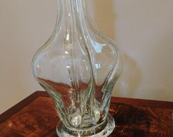 MCM Vintage Glass Decanter With Multi-spout Top, Four Chamber