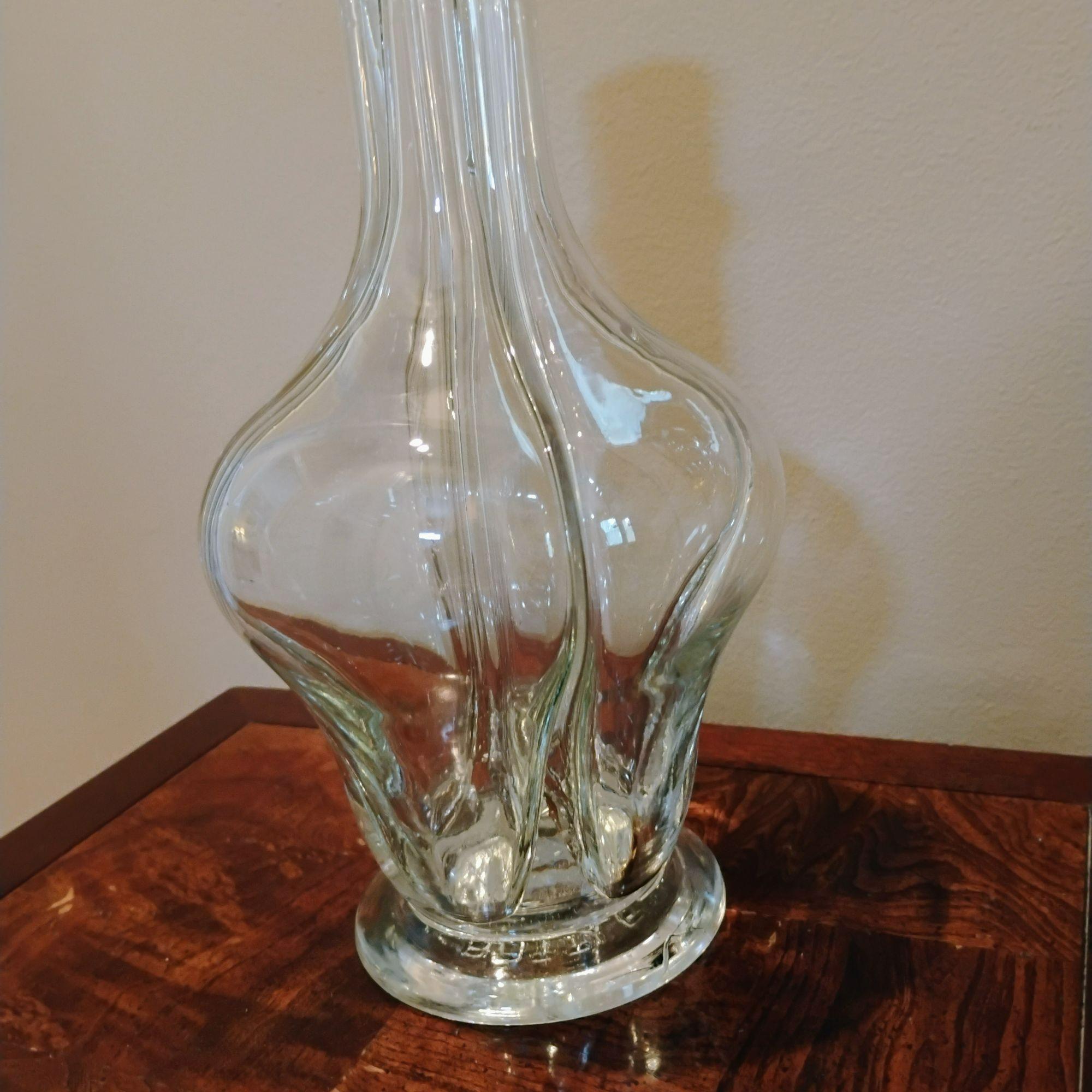 MCM Vintage Glass Decanter With Multi-spout Top, Four Chamber