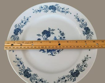Vintage Blue Meissen Dinner Plates Porcelain 10.5