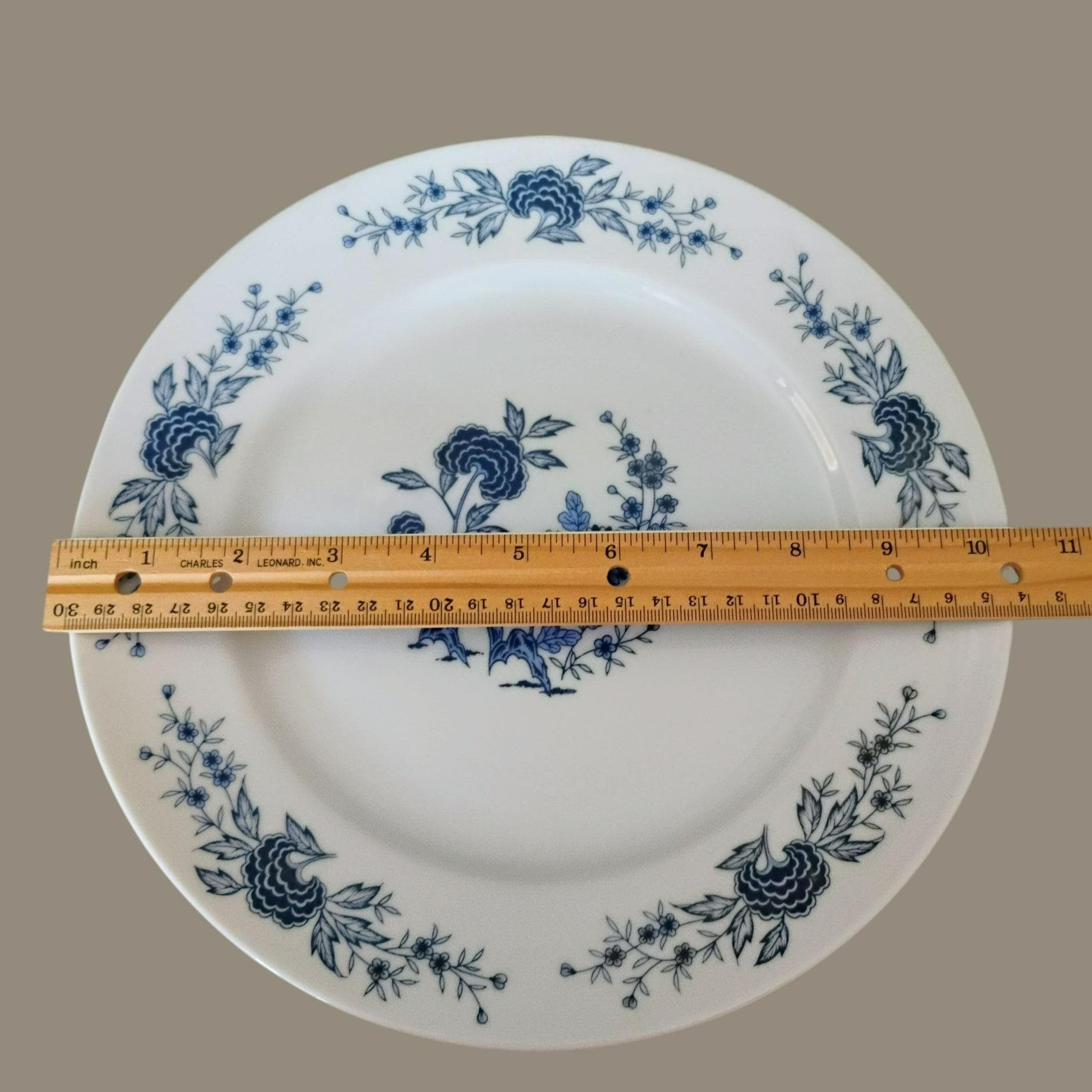 Vintage Blue Meissen Dinner Plates Porcelain 10.5