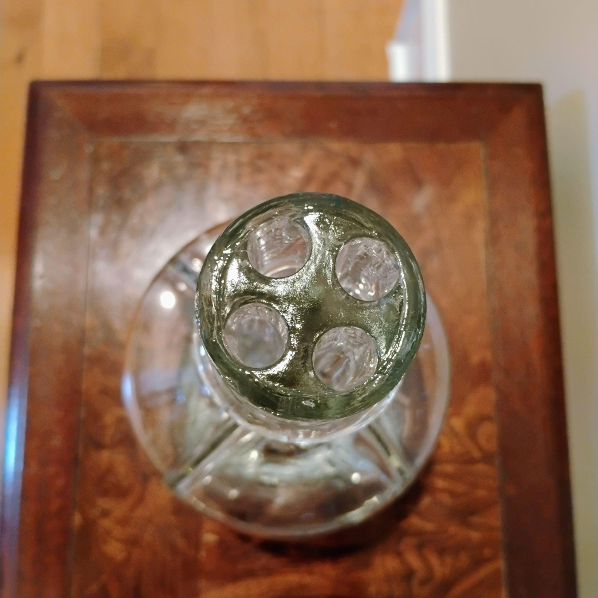 MCM Vintage Glass Decanter With Multi-spout Top, Four Chamber