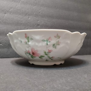 Rare Vintage Limoges China Serving Bowl, Porcelain Lafarge Pink Amandine Pattern, Pink Flowers, Limoges Bowl, Serveware, French, Cottagecore