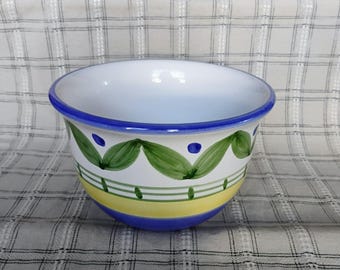 Ciotola multiuso Williams Sonoma Marisol da 5 7/8”, in terracotta italiana dipinta a mano, modello fuori produzione, ideale per cereali e zuppa, prodotta in Italia, ricambio.
