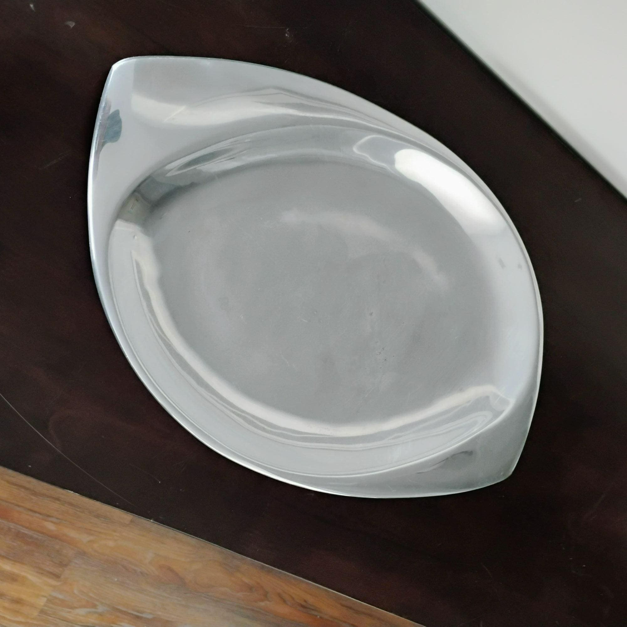 Vintage Nambe Tray 692 Silver Alloy Metal Serving Platter 17