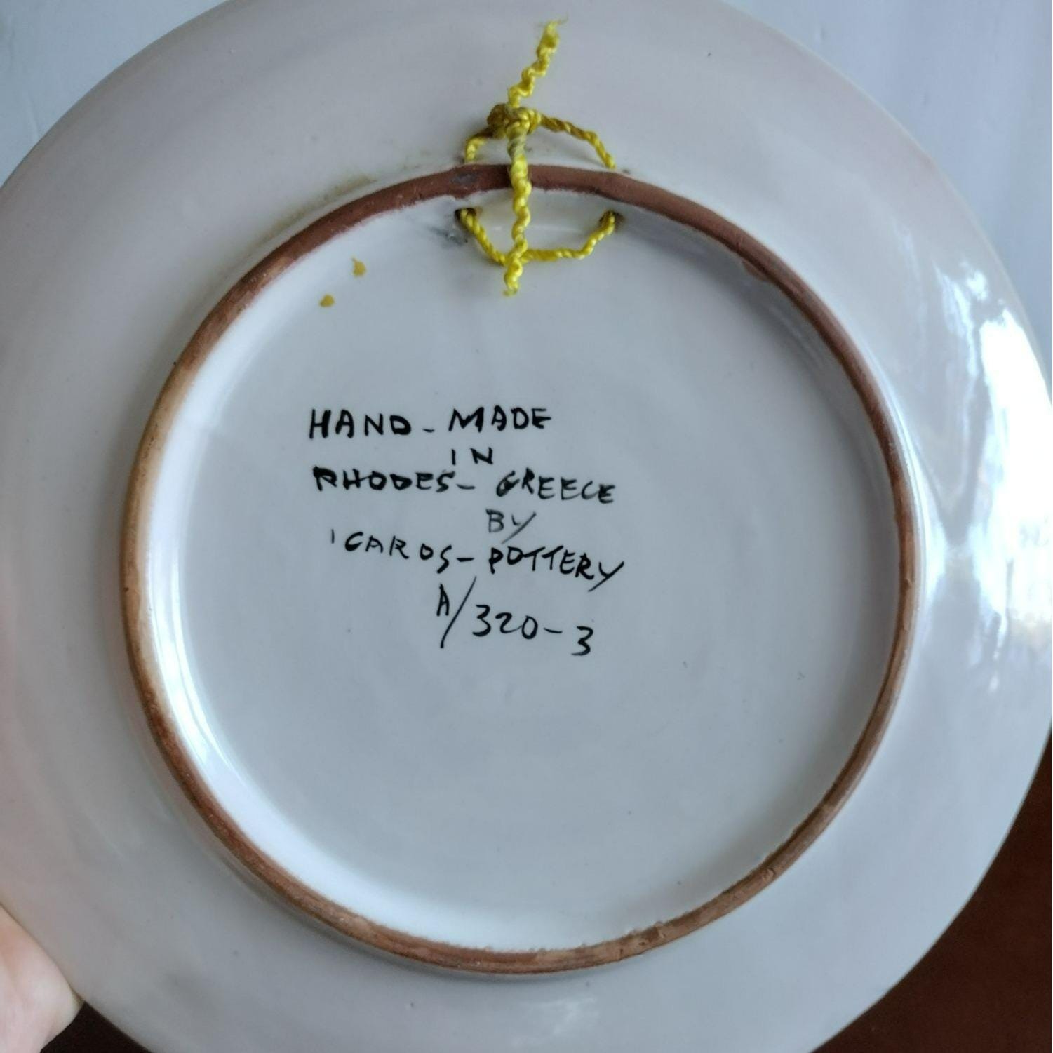 Icaros Pottery Rhodes Greece Wall Plate, 11