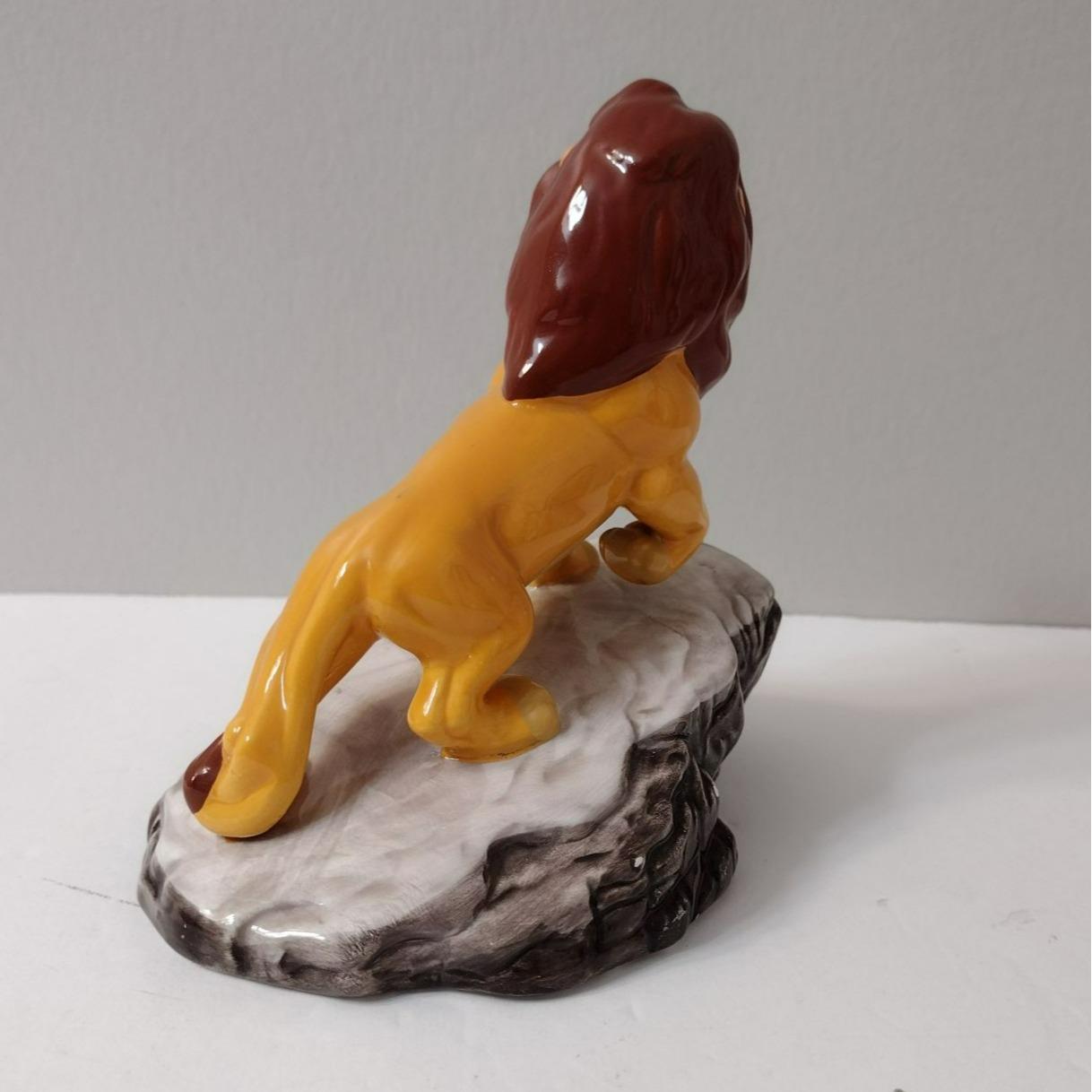 Simba Gold Statue Disney Lion King Simba Vintage Ceramic Figurine 5