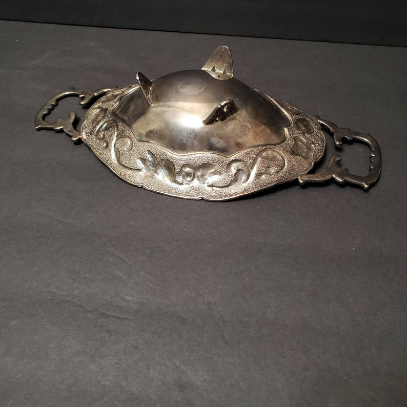 Vintage Godinger Silver Plated Candy Dish, Fruit Dish, Nut Dish, Footed Candy Dish, Silver Dish with Handles, Godinger, Silver Candy Dish Bild 7