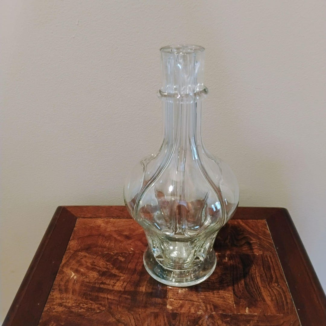 MCM Vintage Glass Decanter With Multi-spout Top, Four Chamber