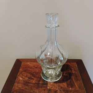 MCM Vintage Glass Decanter With Multi-Spout Top, Four Chamber Bottle, made in France, Mid Century Barware, Man Cave Decor