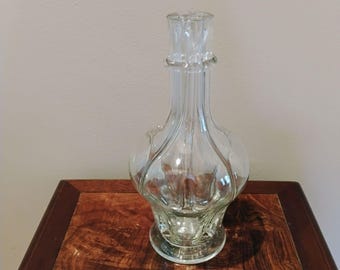 MCM Vintage Glass Decanter With Multi-spout Top, Four Chamber