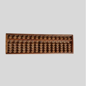 Antique Japanese Wooden Soroban Abacus, Vintage Calculator Hand Carved Engraved