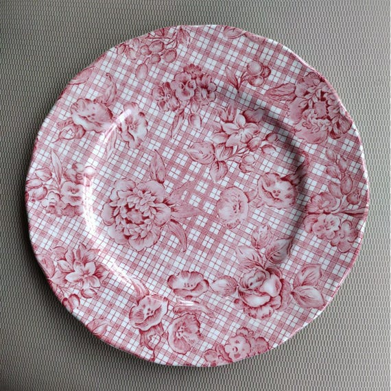 ジュヌビエーブ・レチュ　GENEVIEVE LETHU　クリスマスローズ柄 Rare 1994 Genevieve Lethu Serenade Plate, Floral Dinner Plate
