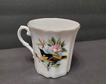 Royal Grafton Mug, Bone China, England, North American Birds, Yellow Oriole Bird, Royal Grafton China, Bird Mug, Bird Cup, Oriole