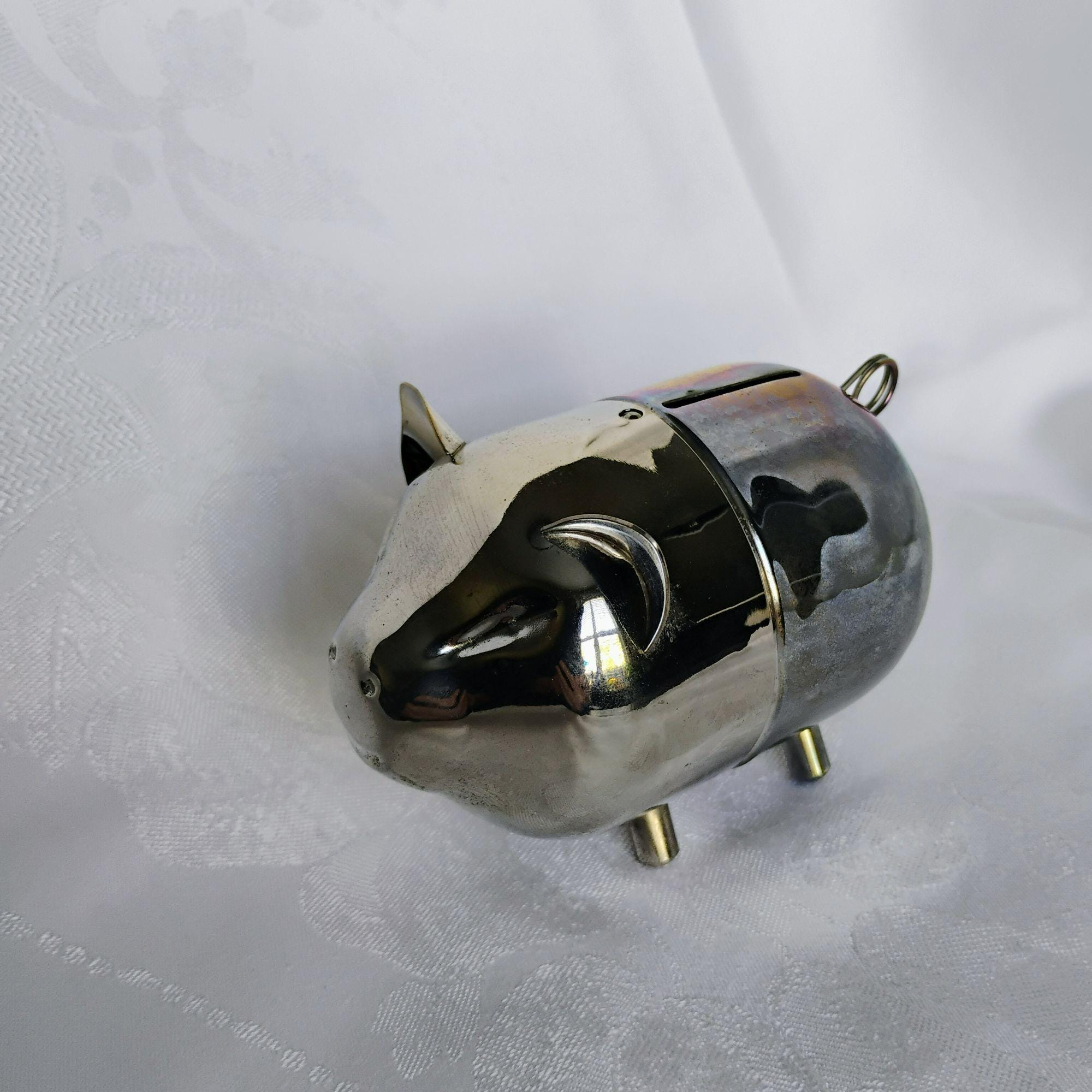 Vintage Metal Piggy Bank - Etsy