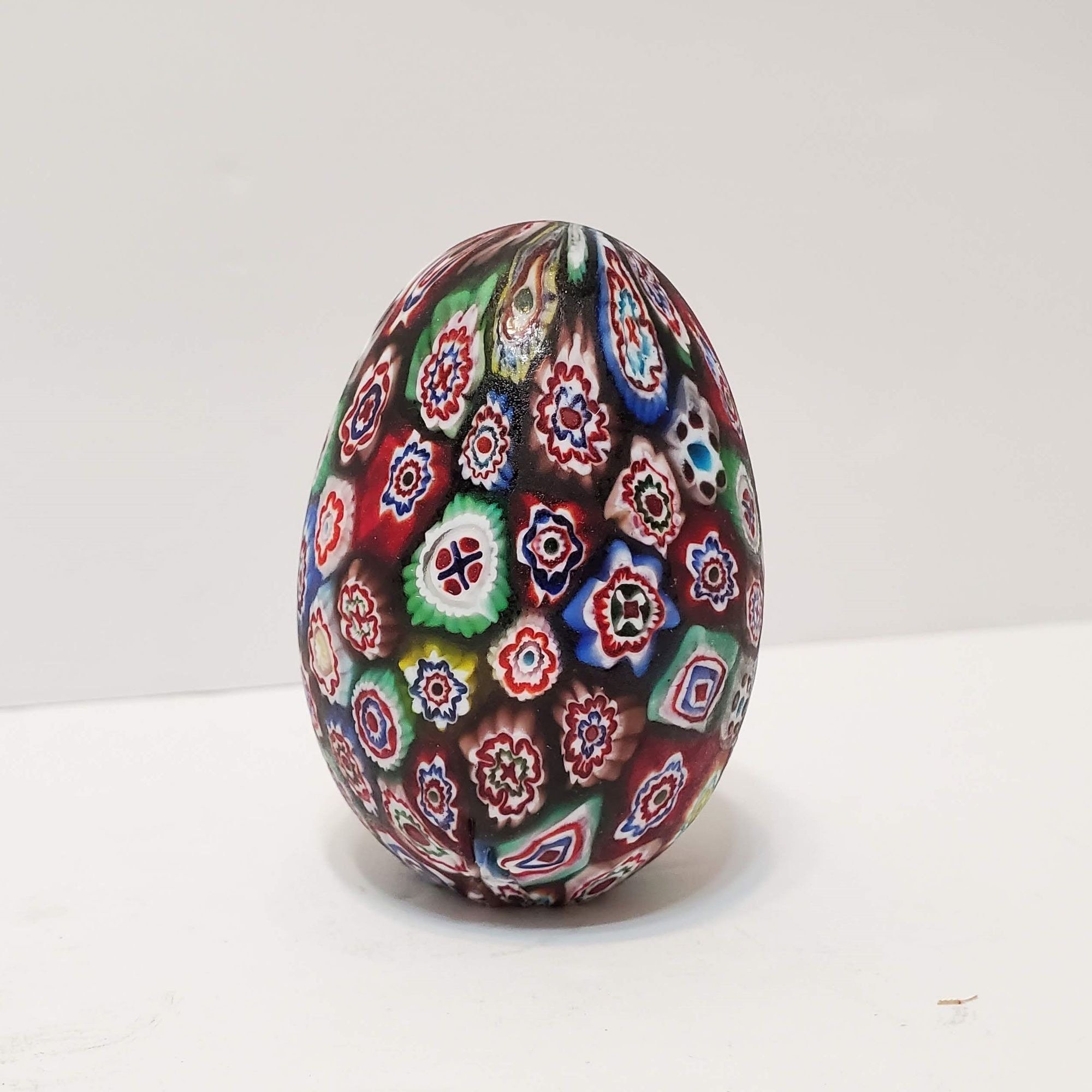 【ヴィンテージ】MURANO ガラスペーパーウエイト　ミルフィオリ　（千の花） ヴィンテージ】MURANO ガラスペーパーウエイト ミルフィオリ