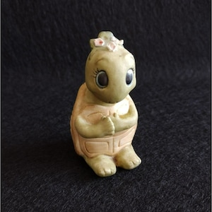 Vintage HOMCO Turtle Figurine, Sitting Anthropomorphic Tortoise Collectible Kitsch