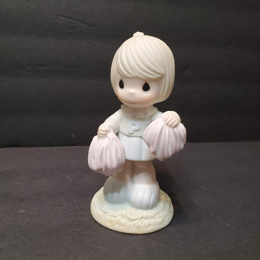 Precious Moments Figurine, Cheers to the Leader, 1987 104035, Box, Cheerleader - Etsy