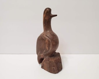 Vintage Ironwood Bird Statue, Hand Carved Wood, Folk Art Figurine, Woodpecker, Ironwood Bird, Wood Bird, Ironwood Statue, Bird Figurine