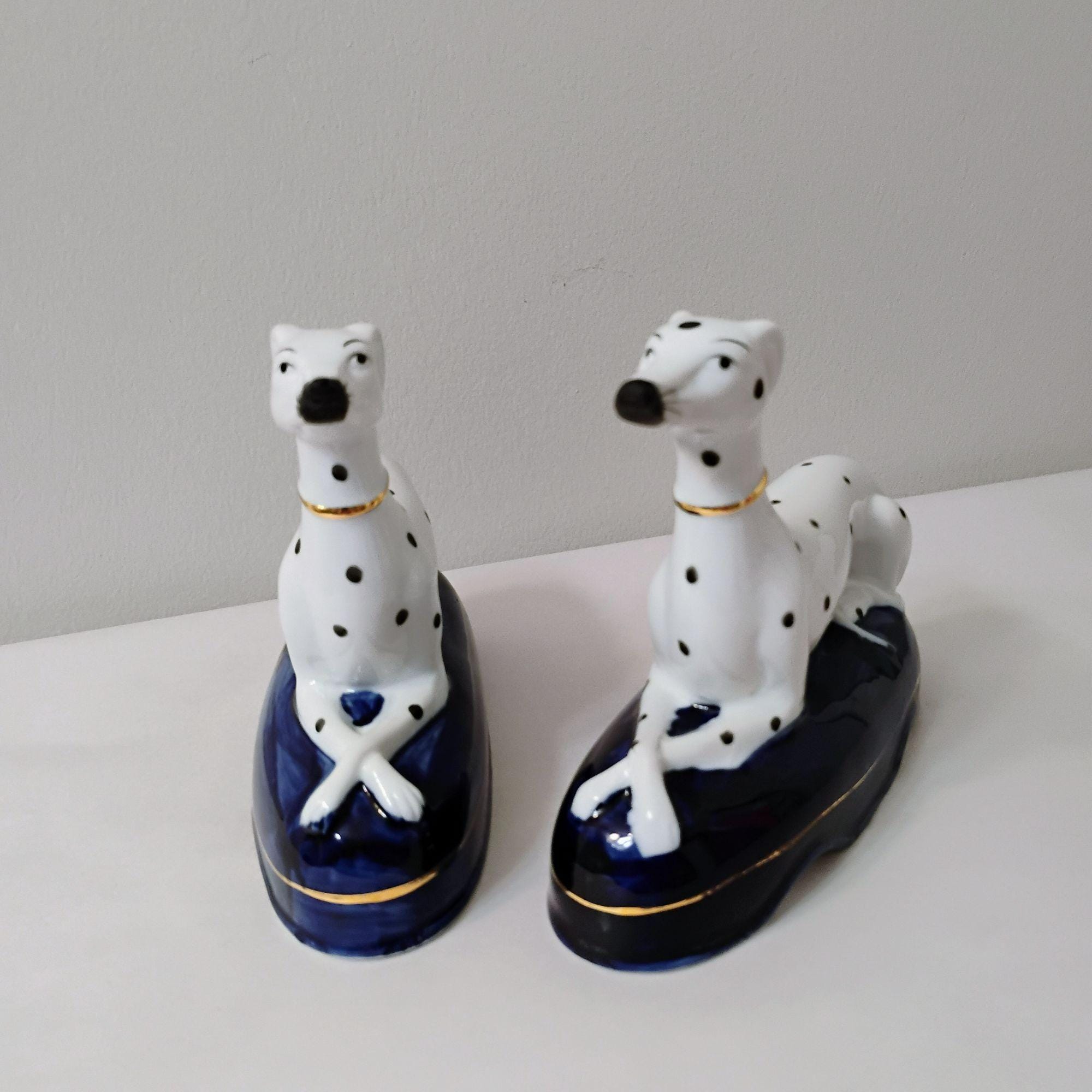 ヴィンテージ スタッフォードシャー スタイル 磁器製 ダルメシアン犬