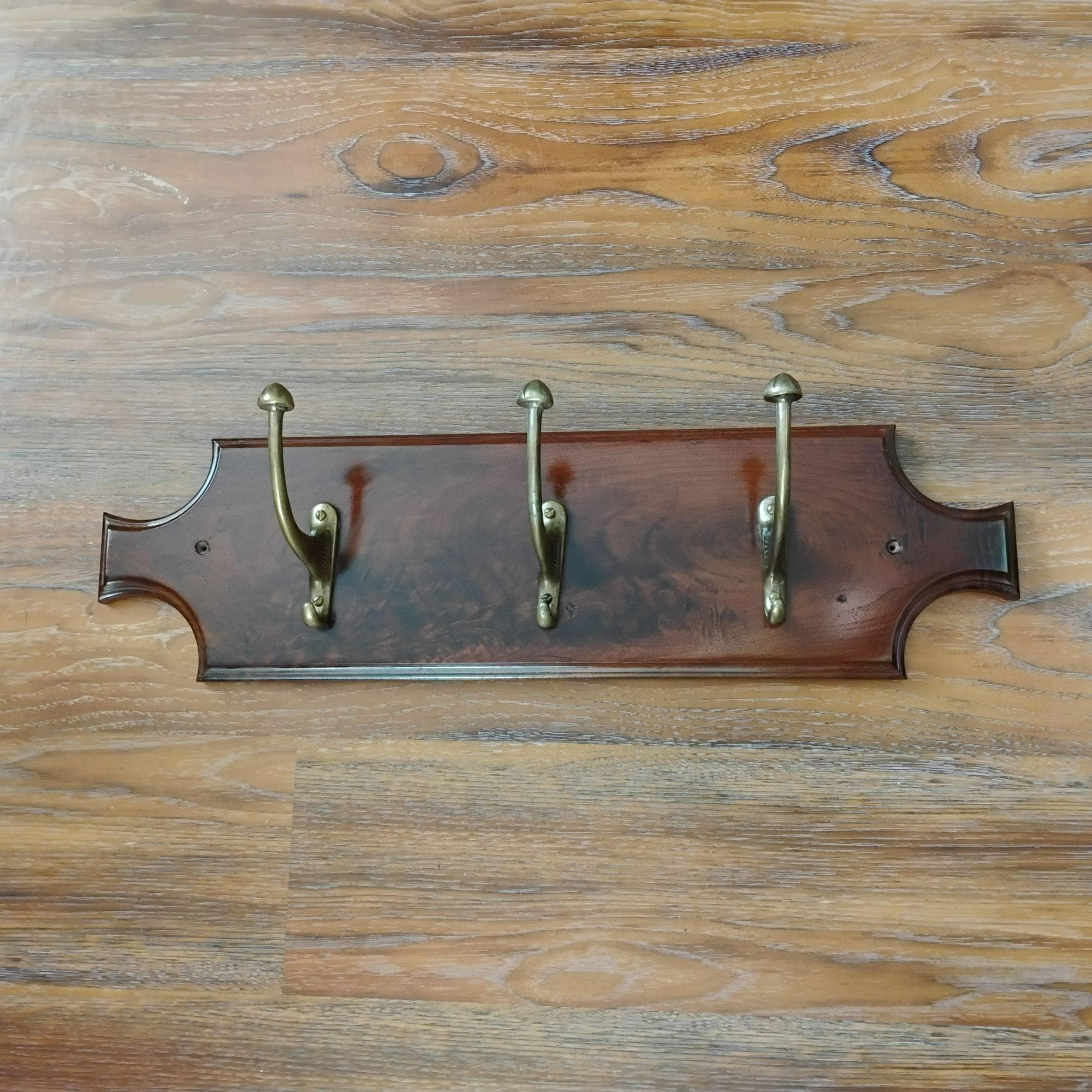 Brass Wood Vintage Coat Rack - Etsy