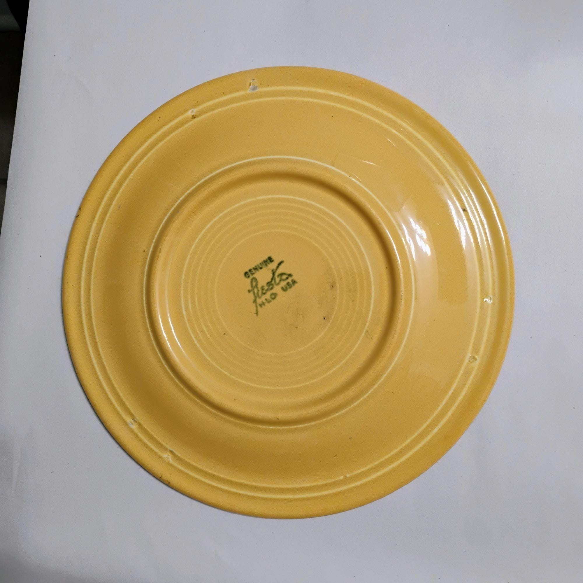 Fiesta プレート　セット　ビンテージ Yellow Fiestaware Fiesta 1955 Calendar Plate, Vintage Ceramic