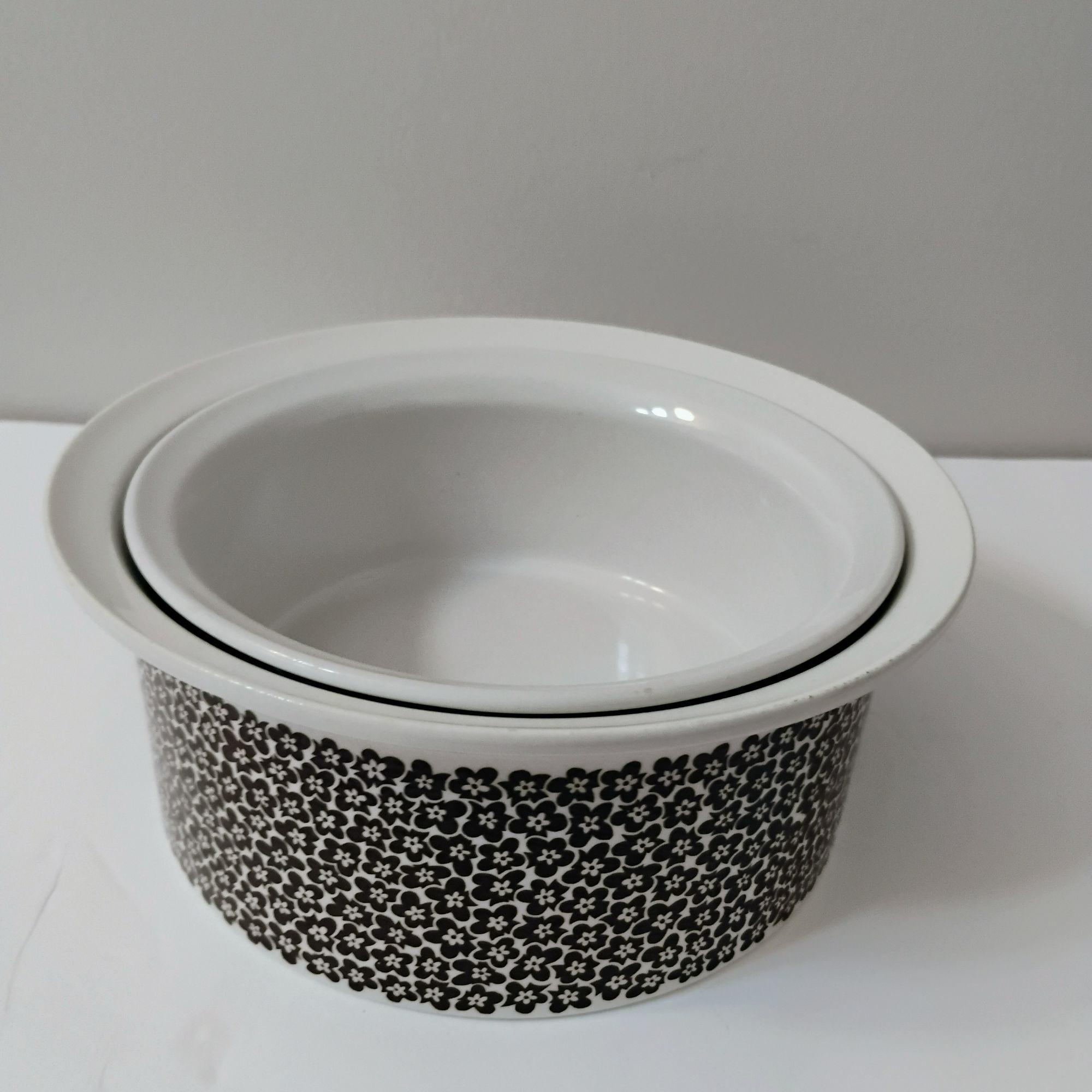 Arabia Faenza Serving Dish, Set of 2, Finland Vintage MCM 1970s
