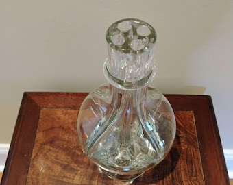 MCM Vintage Glass Decanter With Multi-spout Top, Four Chamber