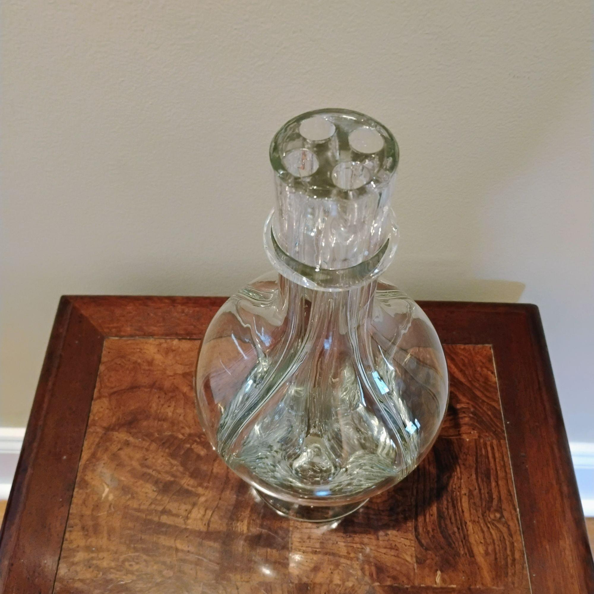 MCM Vintage Glass Decanter With Multi-spout Top, Four Chamber