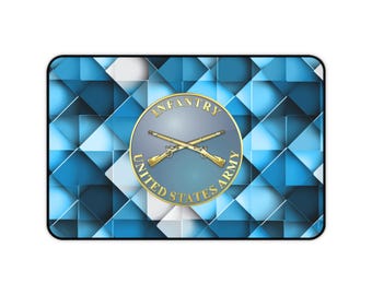 United States Army Infantry Desk Mat - Military Theme, Office Decor, Gamer Mat, Personalized Gift for Veterans, Patriotic Accessories