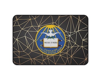 US Army Chaplain Corps Desk Mat: Military Office Decor